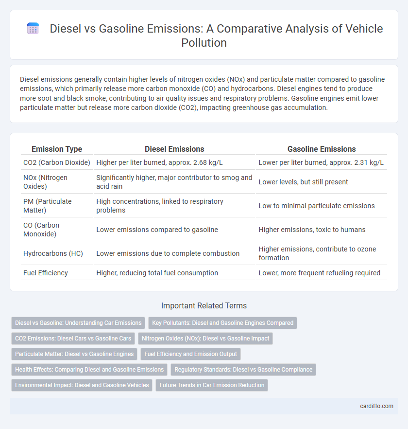 Diesel vs Gasoline Emissions: A Comparative Analysis of Vehicle Pollution