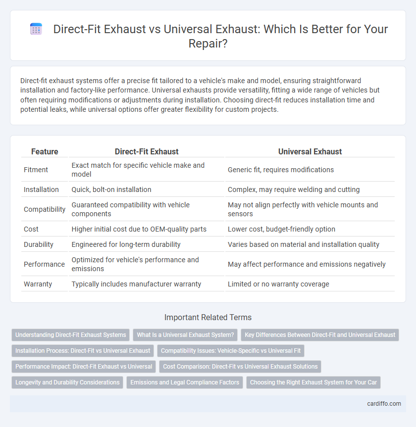 Direct-Fit Exhaust vs Universal Exhaust: Which Is Better for Your Repair?