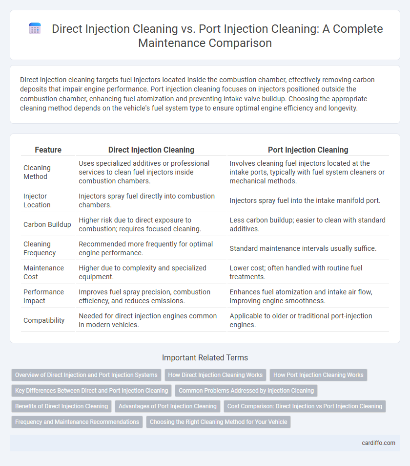 Direct Injection Cleaning vs. Port Injection Cleaning: A Complete Maintenance Comparison