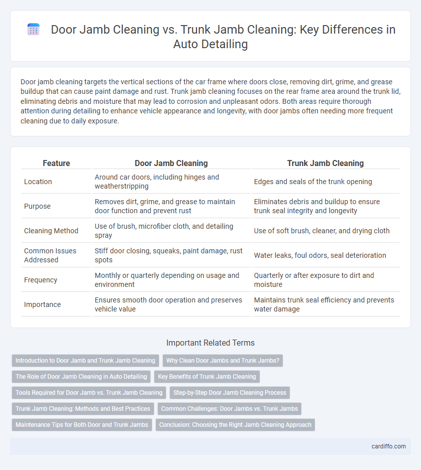 Door Jamb Cleaning vs. Trunk Jamb Cleaning: Key Differences in Auto Detailing