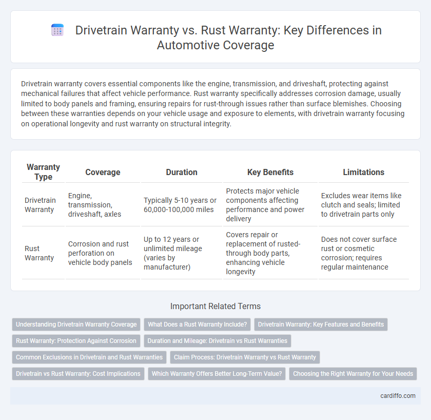 Drivetrain Warranty vs. Rust Warranty: Key Differences in Automotive Coverage