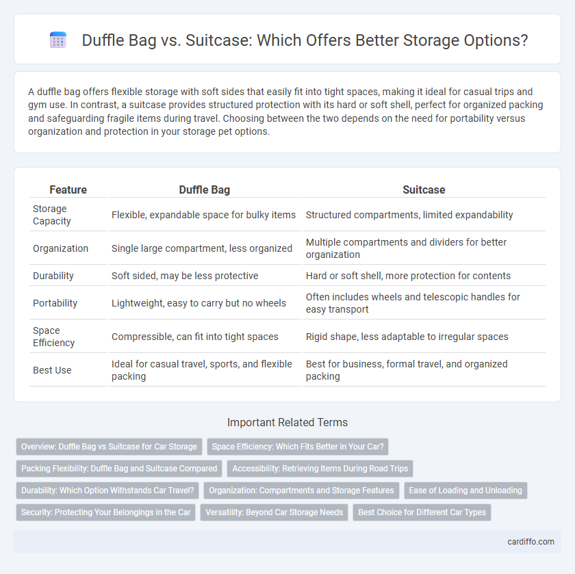 Duffle Bag vs. Suitcase: Which Offers Better Storage Options?