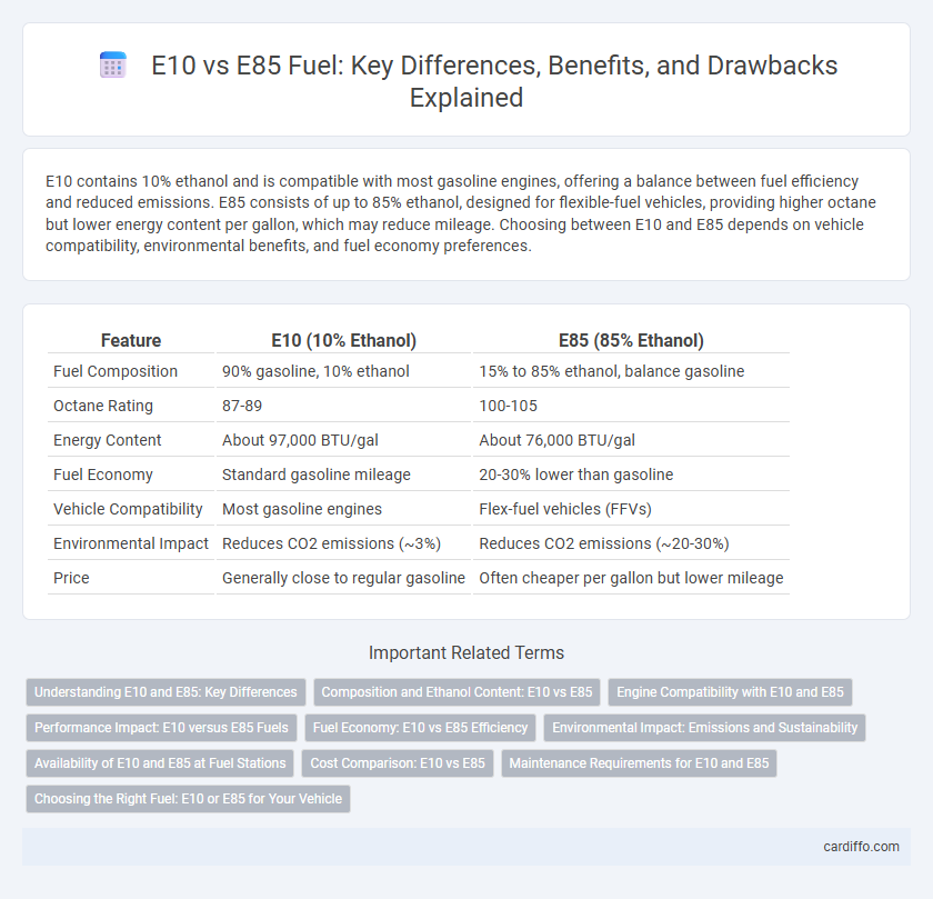 E10 vs E85 Fuel: Key Differences, Benefits, and Drawbacks Explained