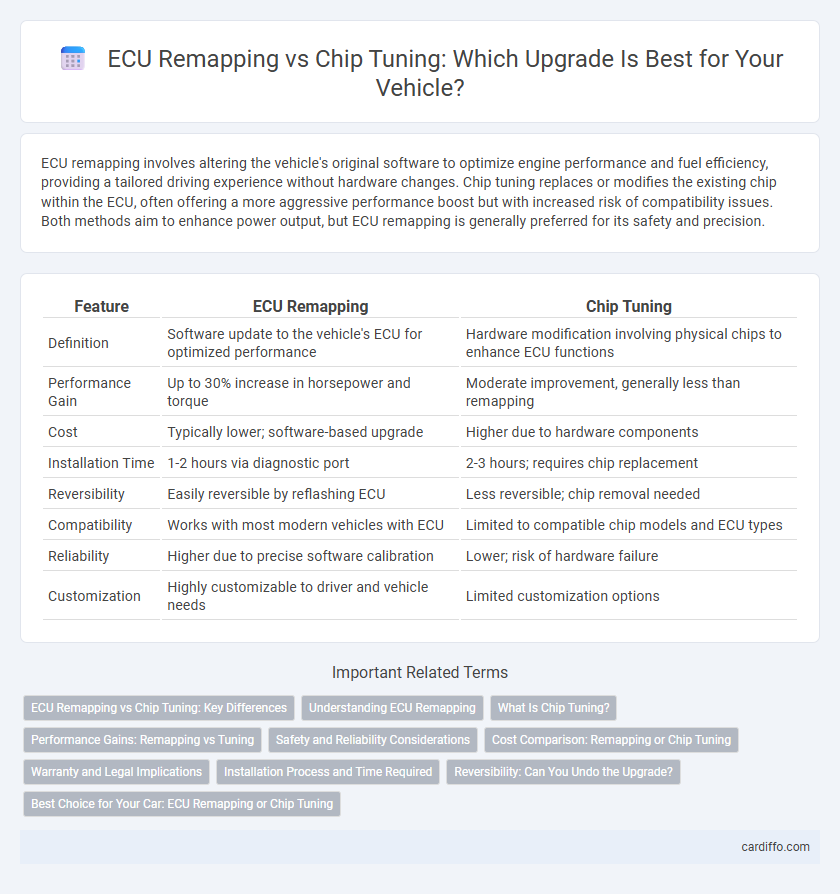 ECU Remapping vs Chip Tuning: Which Upgrade Is Best for Your Vehicle?