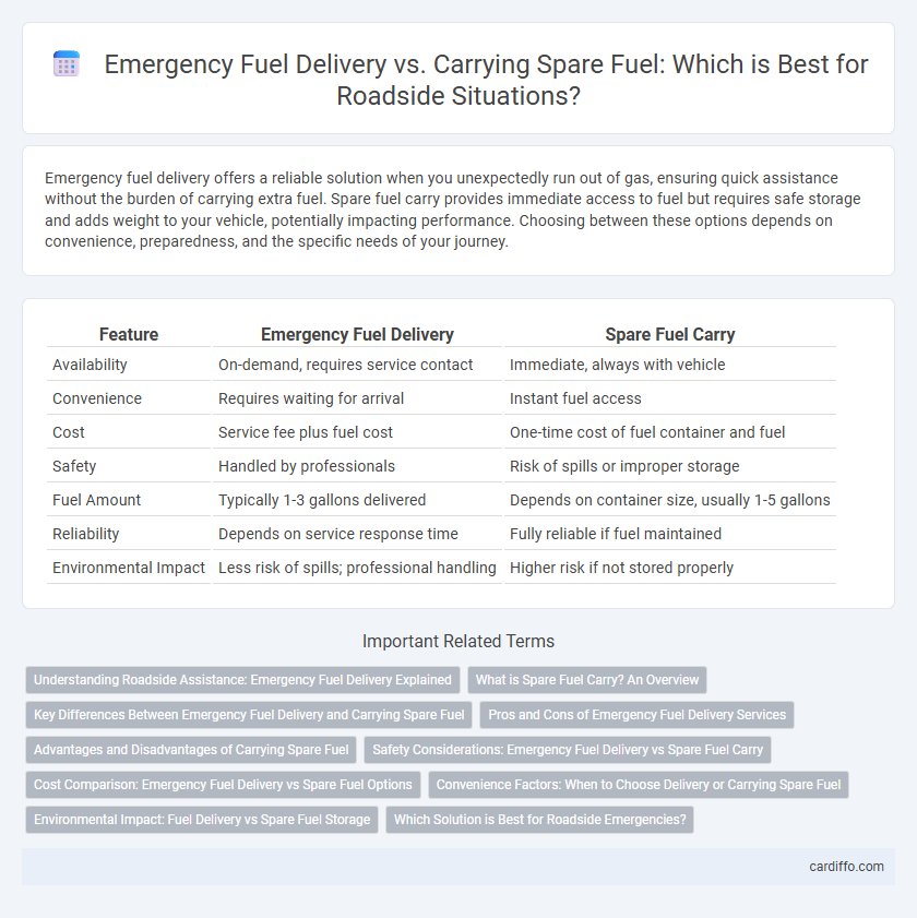 Emergency Fuel Delivery vs. Carrying Spare Fuel: Which is Best for Roadside Situations?
