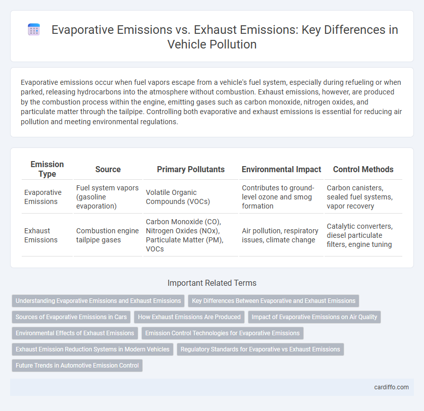 Evaporative Emissions vs. Exhaust Emissions: Key Differences in Vehicle Pollution