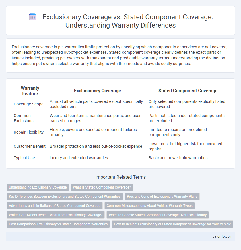 Exclusionary Coverage vs. Stated Component Coverage: Understanding Warranty Differences