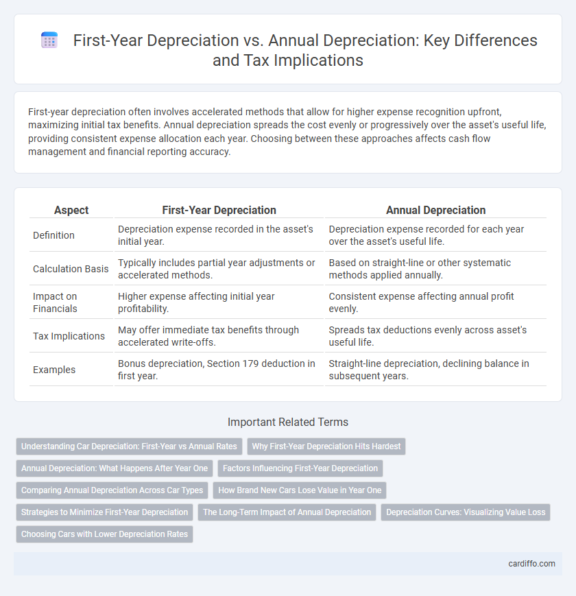 First-Year Depreciation vs. Annual Depreciation: Key Differences and Tax Implications
