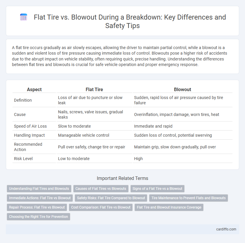 Flat Tire vs. Blowout During a Breakdown: Key Differences and Safety Tips