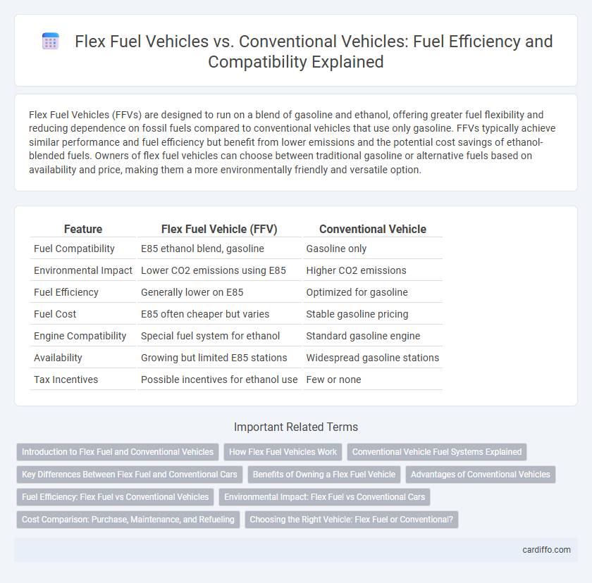 Flex Fuel Vehicles vs. Conventional Vehicles: Fuel Efficiency and Compatibility Explained
