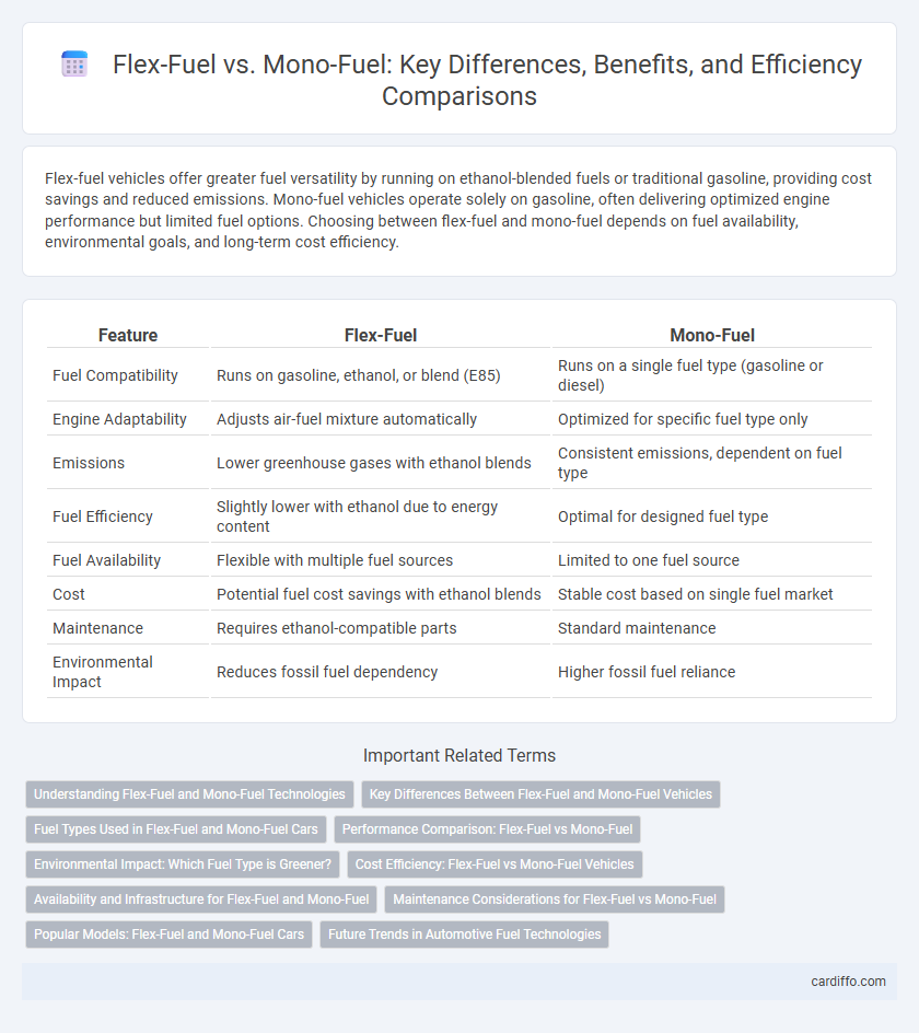 Flex-Fuel vs. Mono-Fuel: Key Differences, Benefits, and Efficiency Comparisons