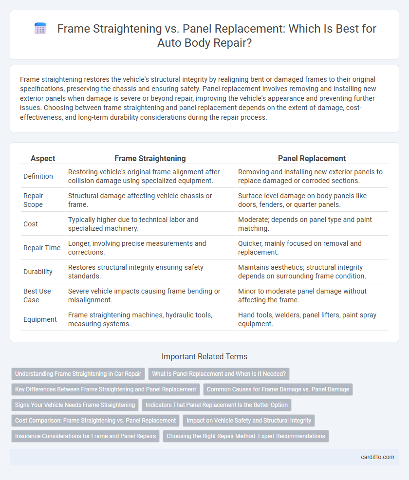 Frame Straightening vs. Panel Replacement: Which Is Best for Auto Body Repair?
