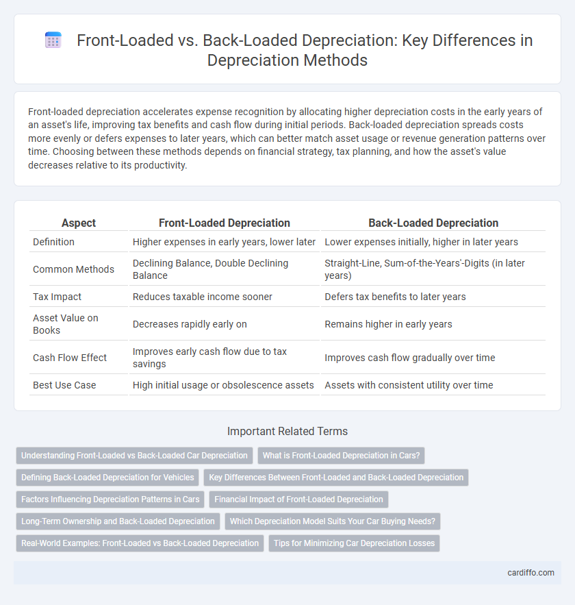 Front-Loaded vs. Back-Loaded Depreciation: Key Differences in Depreciation Methods