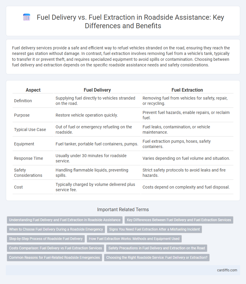 Fuel Delivery vs. Fuel Extraction in Roadside Assistance: Key Differences and Benefits