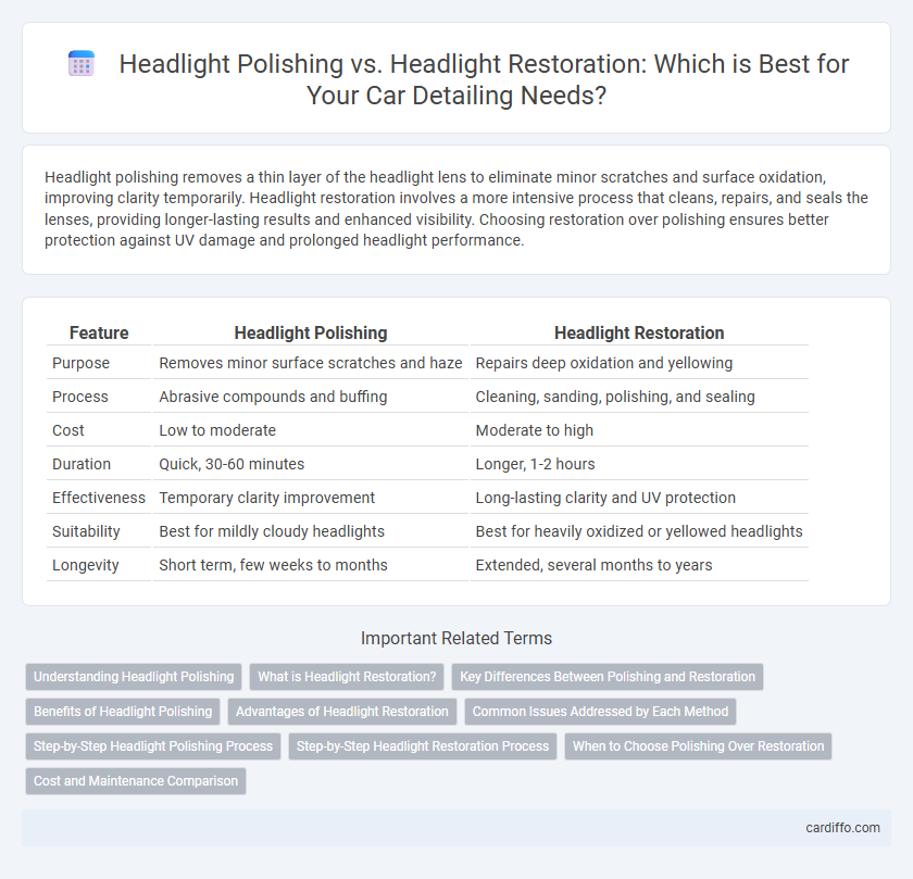 Headlight Polishing vs. Headlight Restoration: Which is Best for Your Car Detailing Needs?