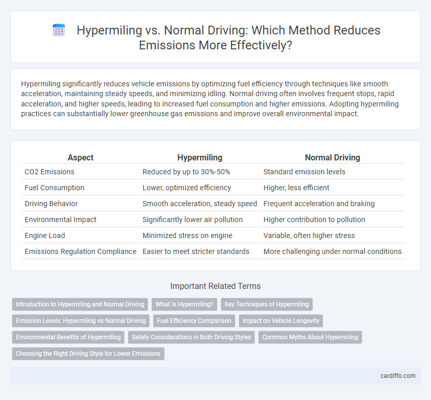 Hypermiling vs. Normal Driving: Which Method Reduces Emissions More Effectively?