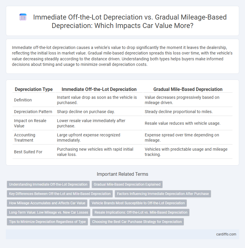 Immediate Off-the-Lot Depreciation vs. Gradual Mileage-Based Depreciation: Which Impacts Car Value More?