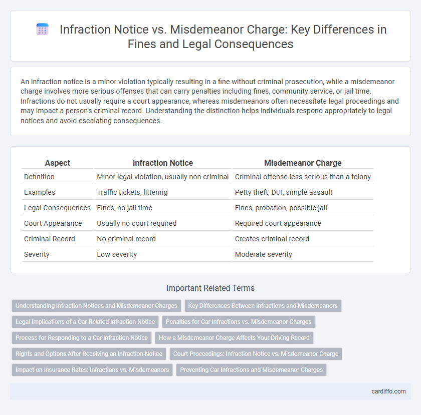 Infraction Notice vs. Misdemeanor Charge: Key Differences in Fines and Legal Consequences