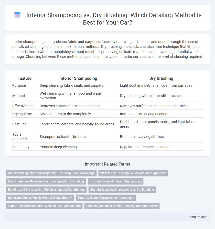 Interior Shampooing vs. Dry Brushing: Which Detailing Method Is Best for Your Car?