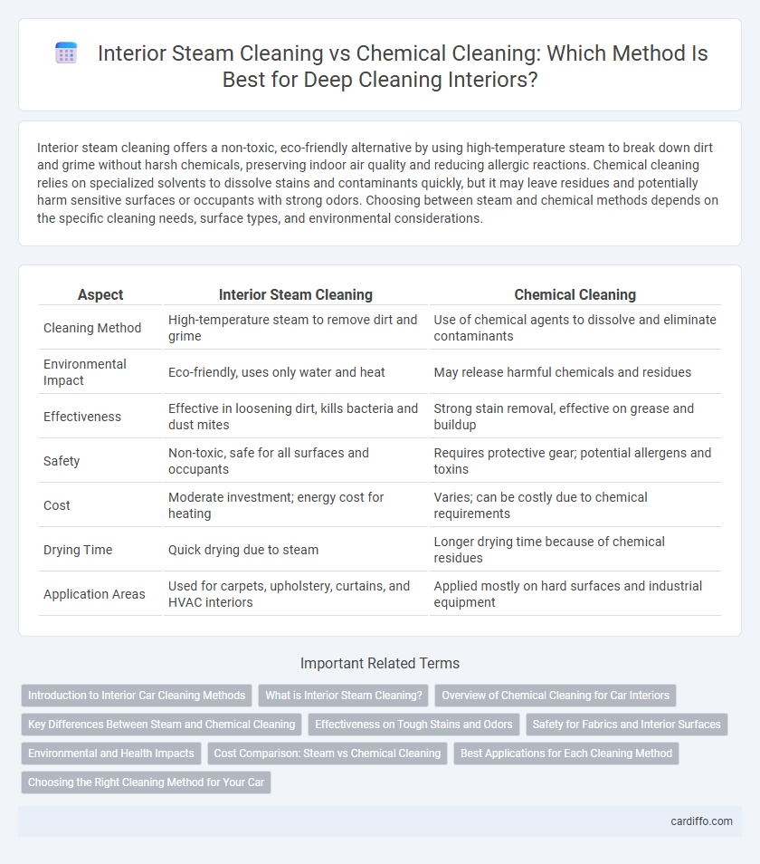 Interior Steam Cleaning vs Chemical Cleaning: Which Method Is Best for Deep Cleaning Interiors?