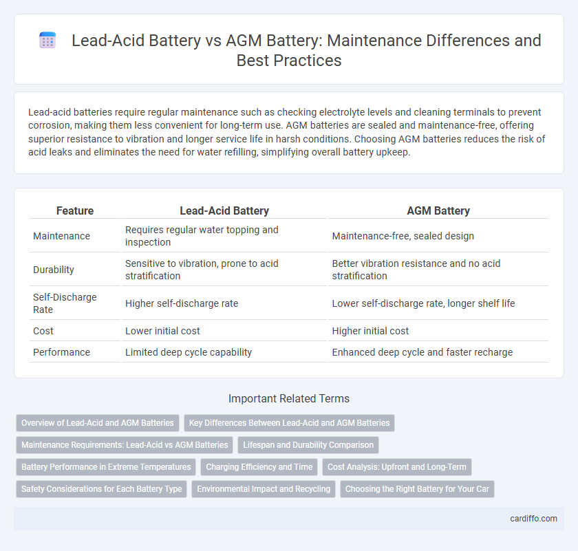 Lead-Acid Battery vs AGM Battery: Maintenance Differences and Best Practices