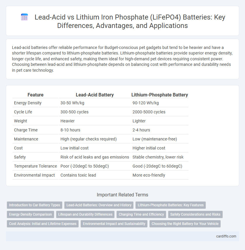 Lead-Acid vs Lithium Iron Phosphate (LiFePO4) Batteries: Key Differences, Advantages, and Applications