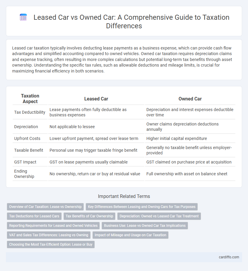 Leased Car vs Owned Car: A Comprehensive Guide to Taxation Differences