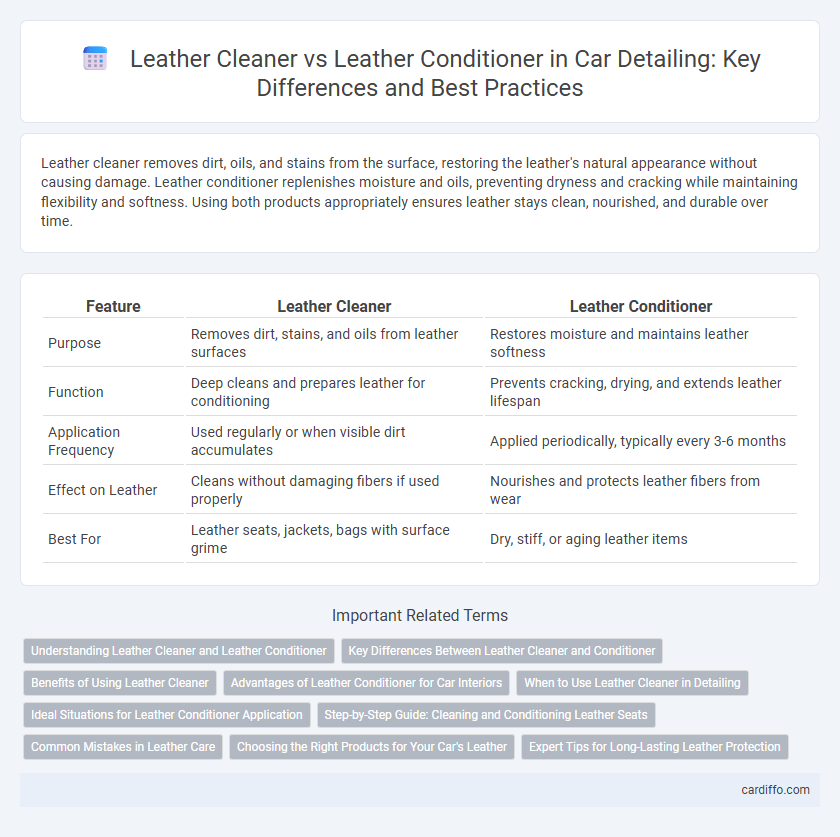 Leather Cleaner vs Leather Conditioner in Car Detailing: Key Differences and Best Practices