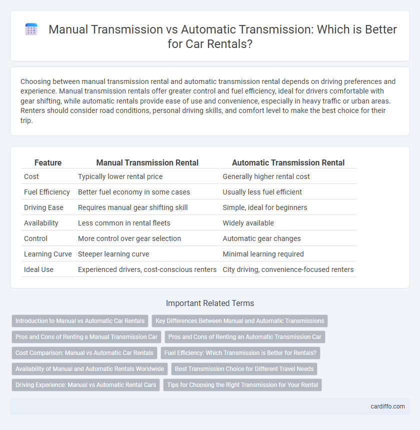 Manual Transmission vs Automatic Transmission: Which is Better for Car Rentals?