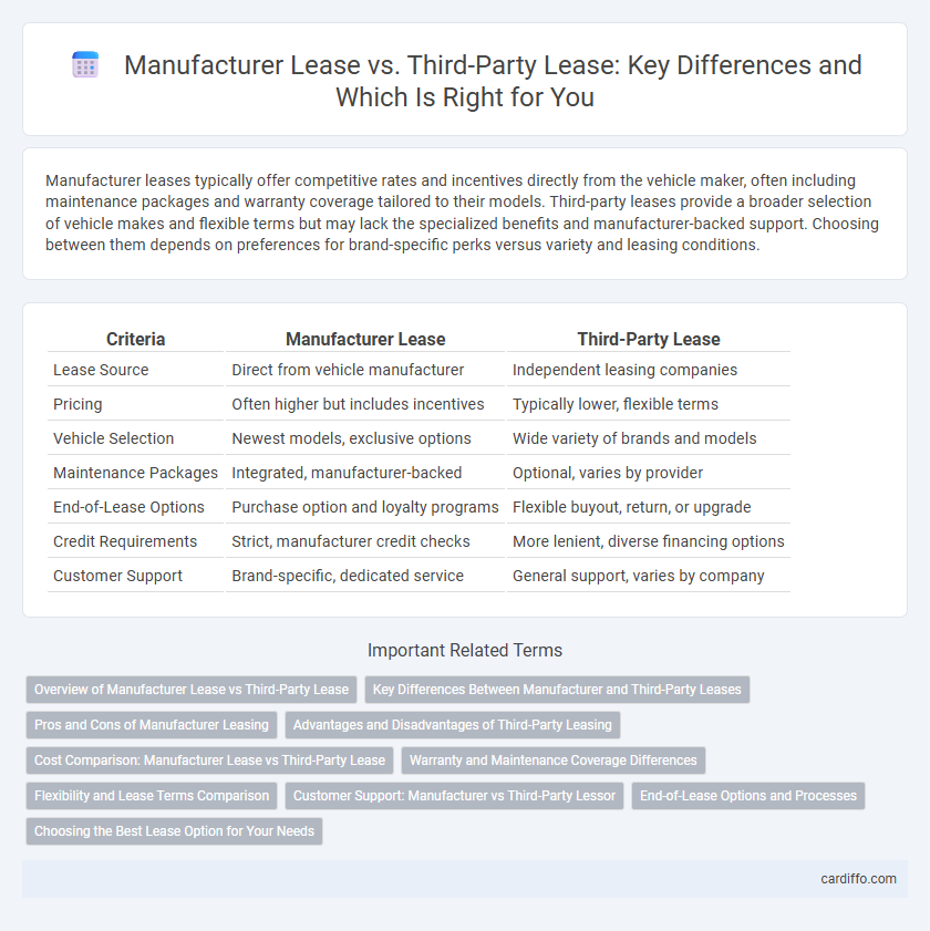 Manufacturer Lease vs. Third-Party Lease: Key Differences and Which Is Right for You