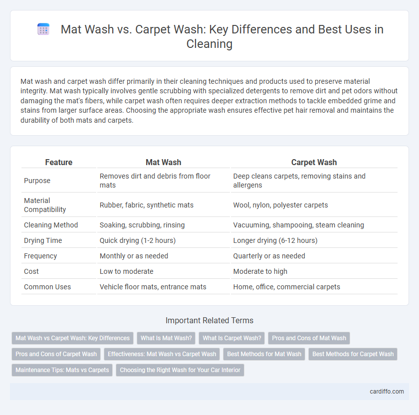Mat Wash vs. Carpet Wash: Key Differences and Best Uses in Cleaning