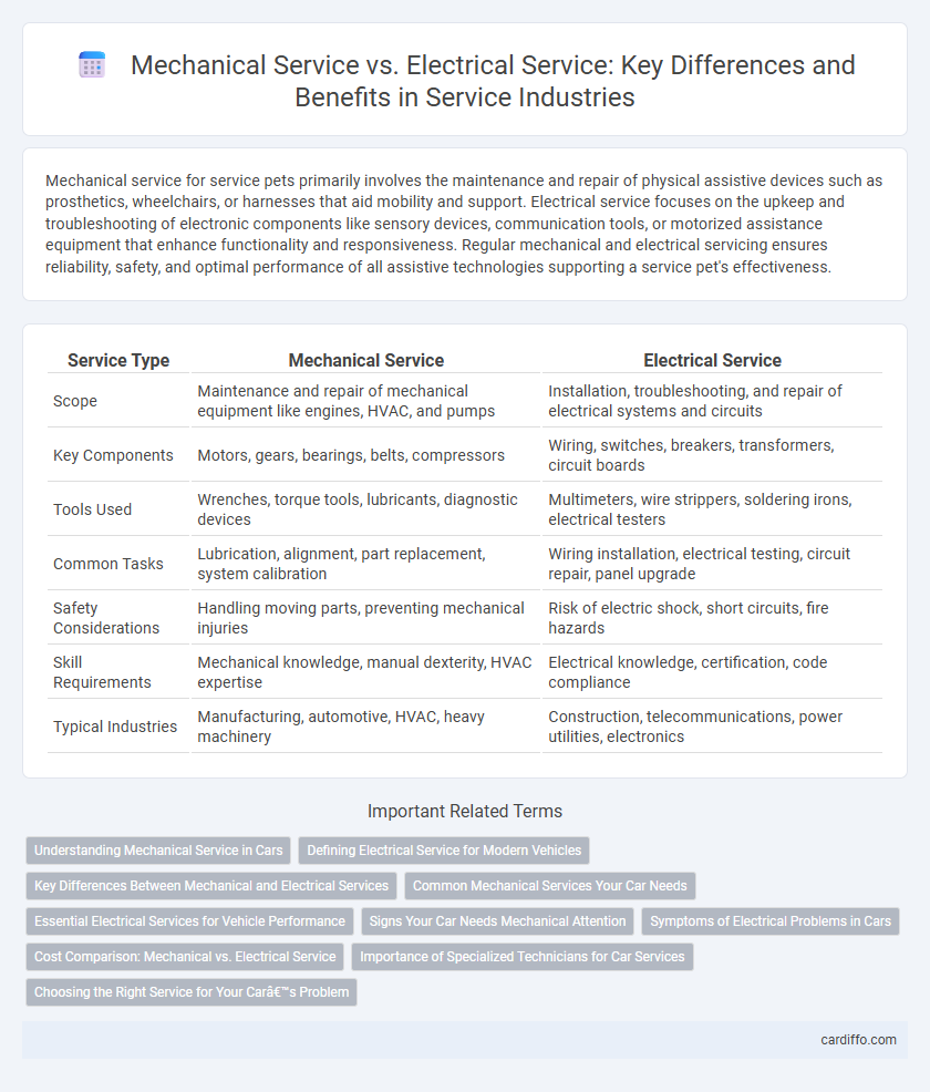 Mechanical Service vs. Electrical Service: Key Differences and Benefits in Service Industries