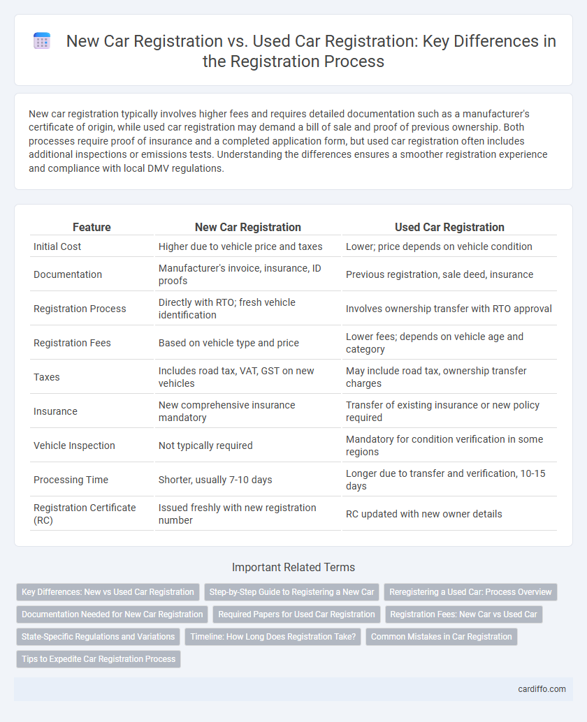 New Car Registration vs. Used Car Registration: Key Differences in the Registration Process