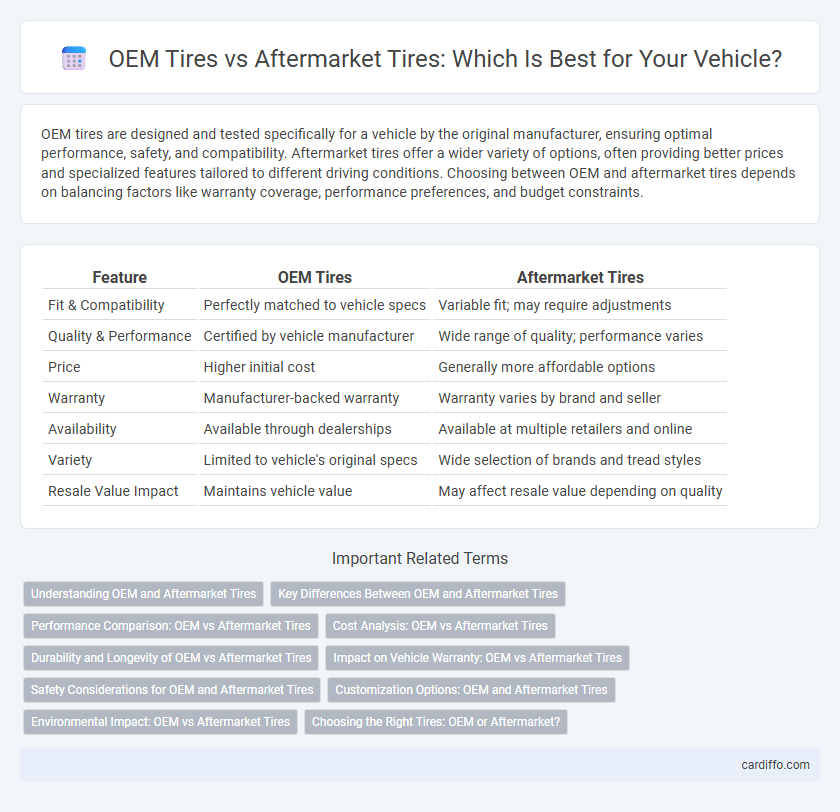 OEM Tires vs Aftermarket Tires: Which Is Best for Your Vehicle?