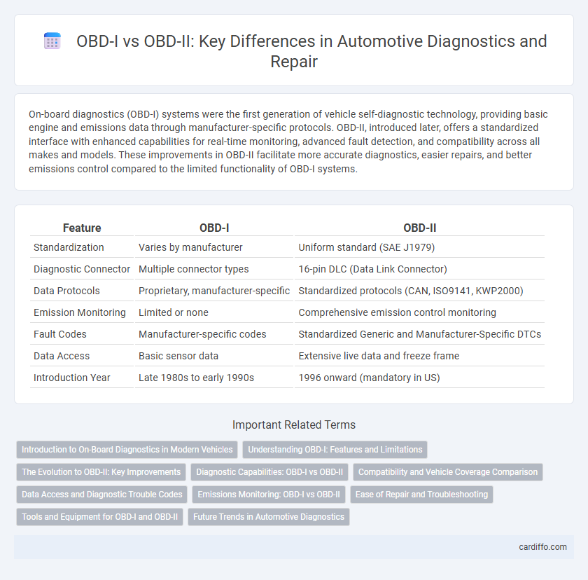 OBD-I vs OBD-II: Key Differences in Automotive Diagnostics and Repair