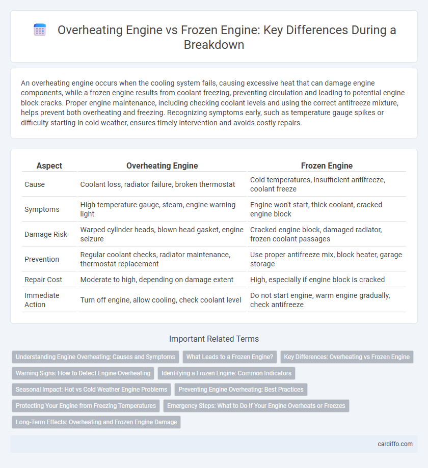 Overheating Engine vs Frozen Engine: Key Differences During a Breakdown