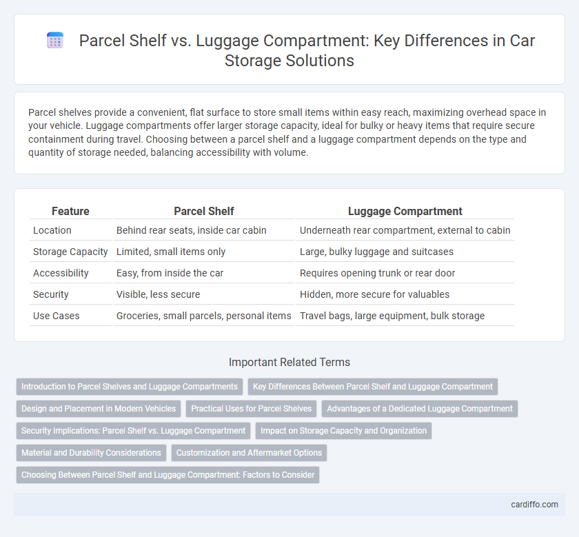 Parcel Shelf vs. Luggage Compartment: Key Differences in Car Storage Solutions