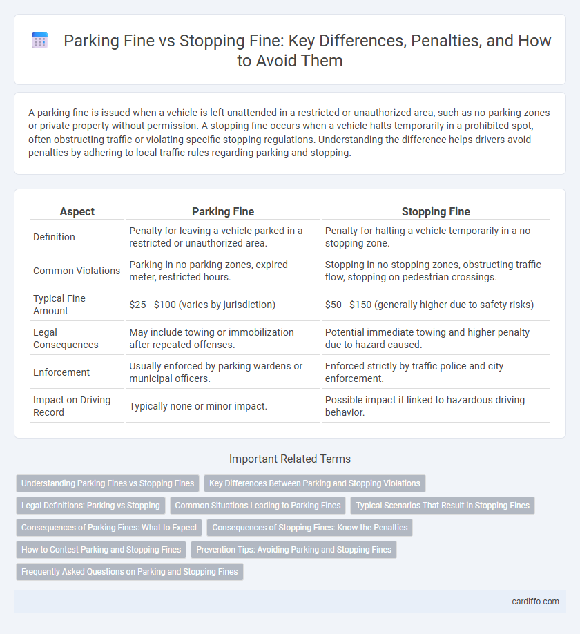Parking Fine vs Stopping Fine: Key Differences, Penalties, and How to Avoid Them
