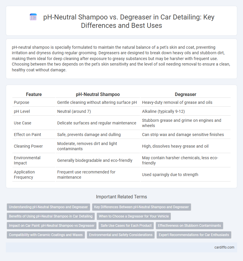 pH-Neutral Shampoo vs. Degreaser in Car Detailing: Key Differences and Best Uses