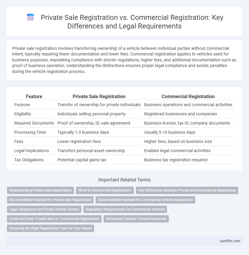 Private Sale Registration vs. Commercial Registration: Key Differences and Legal Requirements