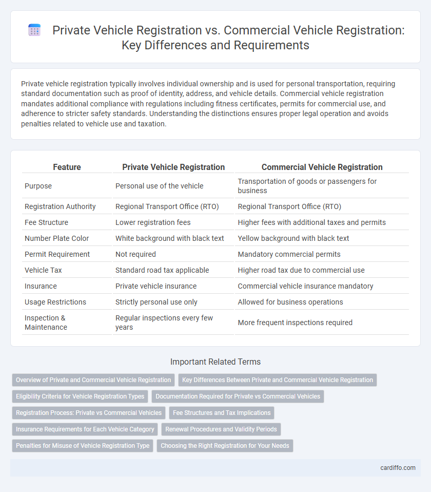 Private Vehicle Registration vs. Commercial Vehicle Registration: Key Differences and Requirements