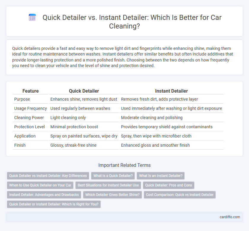 Quick Detailer vs. Instant Detailer: Which Is Better for Car Cleaning?
