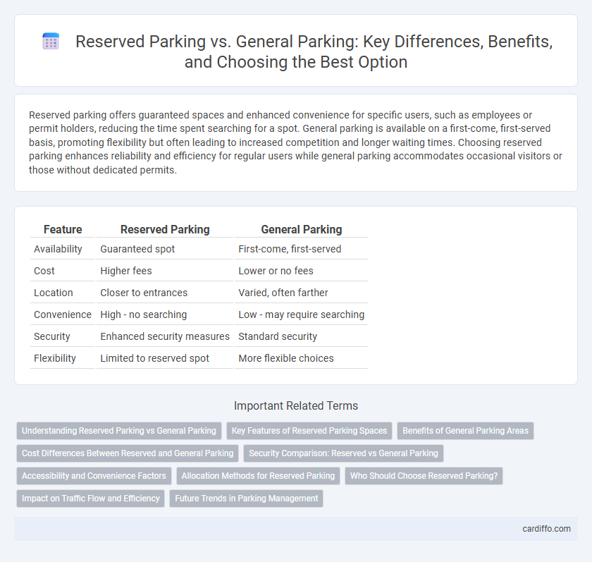 Reserved Parking vs. General Parking: Key Differences, Benefits, and Choosing the Best Option