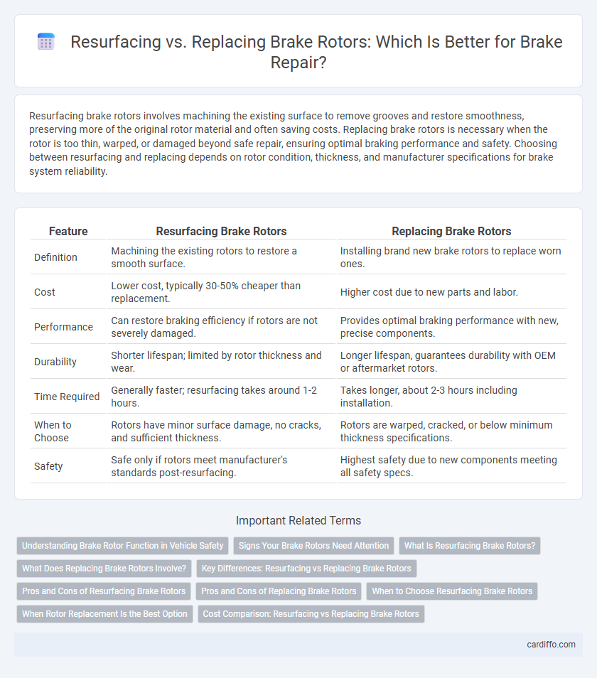 Resurfacing vs. Replacing Brake Rotors: Which Is Better for Brake Repair?