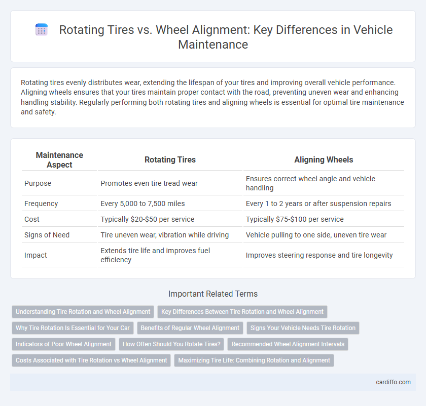 Rotating Tires vs. Wheel Alignment: Key Differences in Vehicle Maintenance