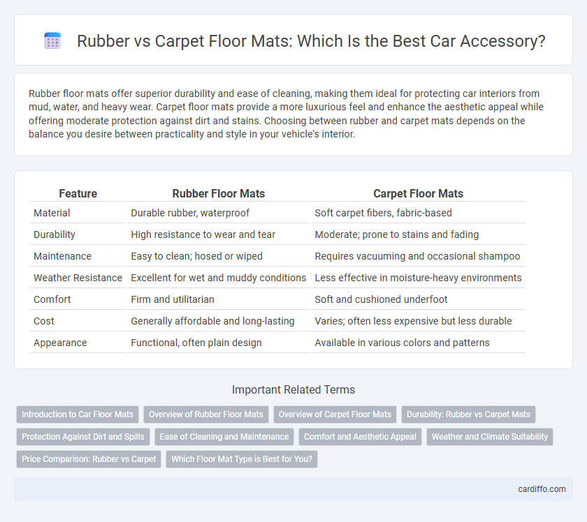 Rubber vs Carpet Floor Mats: Which Is the Best Car Accessory?