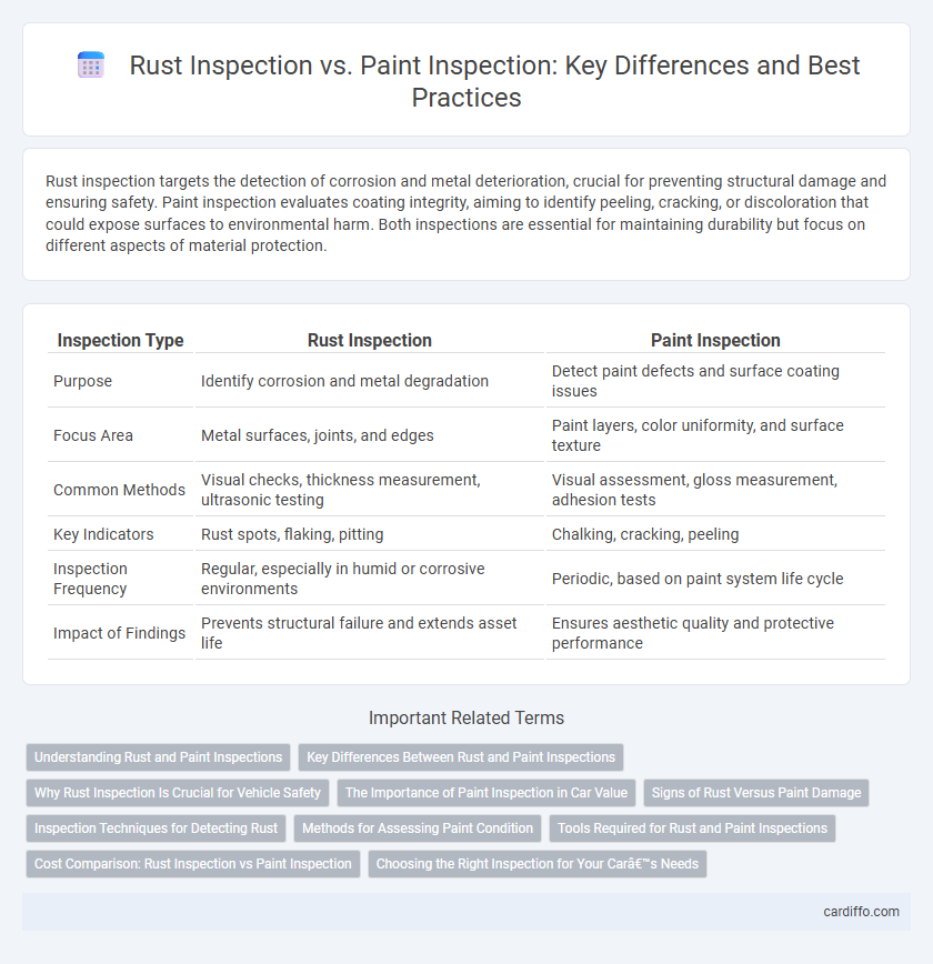 Rust Inspection vs. Paint Inspection: Key Differences and Best Practices