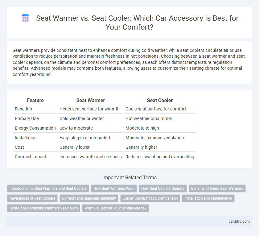 Seat Warmer vs. Seat Cooler: Which Car Accessory Is Best for Your Comfort?