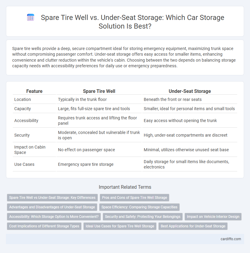 Spare Tire Well vs. Under-Seat Storage: Which Car Storage Solution Is Best?