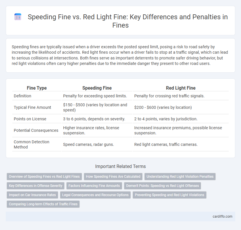 Speeding Fine vs. Red Light Fine: Key Differences and Penalties in Fines